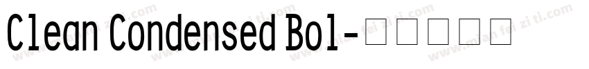 Clean Condensed Bol字体转换